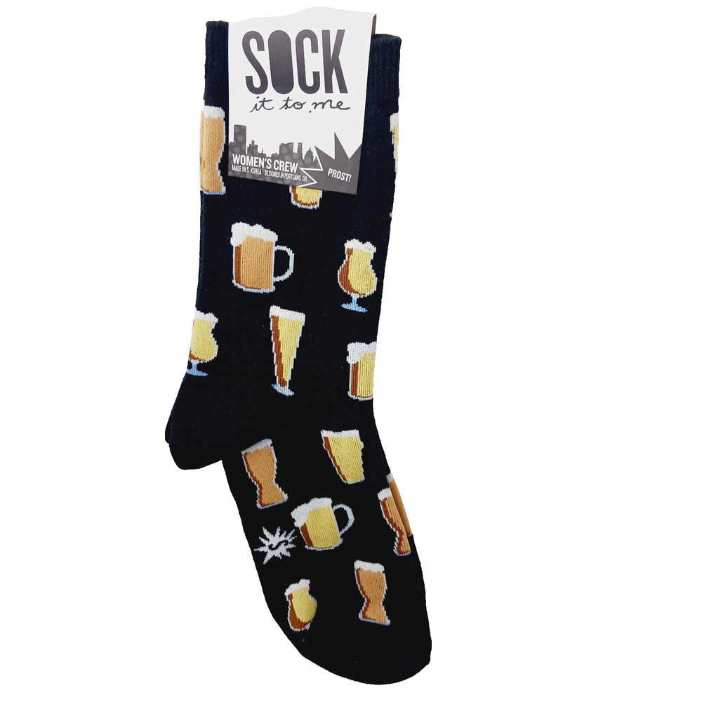 Sock It To Me Crew Women Beer Mug Cheers Prost Alcohol Booze Pilsner NWT NEW